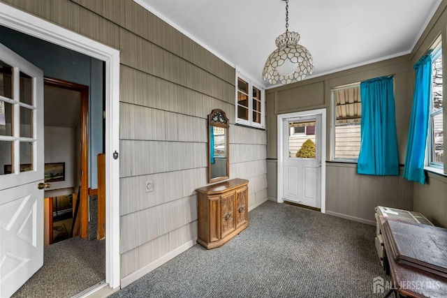 interior space featuring covered porch