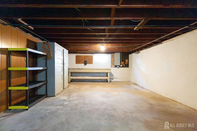 2624 Tremley Point Rd, Linden, NJ 07036 - unfinished below grade area featuring electric panel