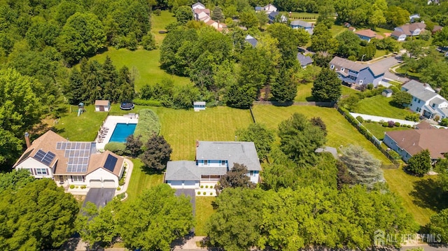 55 Cambridge Way, West Windsor, NJ 08550 - bird's eye view of a pool area