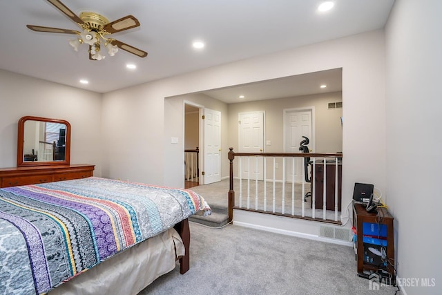 55 Cambridge Way, West Windsor, NJ 08550 - carpeted bedroom featuring recessed lighting and ceiling fan