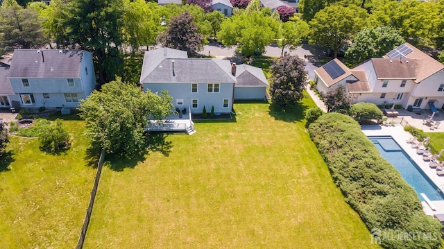 55 Cambridge Way, West Windsor, NJ 08550 - aerial view of residential area featuring a pool area