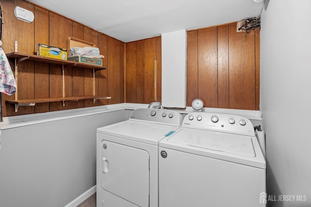 laundry room with washer and dryer