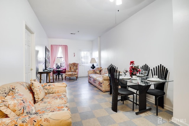 128 Remsen Ave Unit A, New Brunswick, NJ 08901 - dining room with ceiling fan