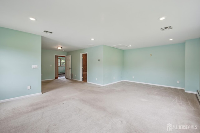 23 Little Brook Ln, Monroe, NJ 08831 - spare room featuring light colored carpet, baseboards, and recessed lighting