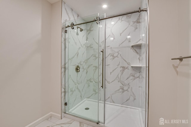 86 Bunker Hill Rd, Lawrence, NJ 08648 - bathroom with marble finish flooring and a marble finish shower