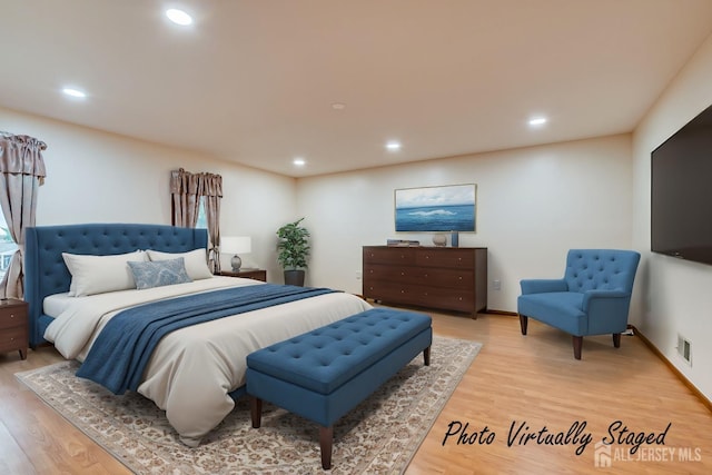 86 Bunker Hill Rd, Lawrence, NJ 08648 - bedroom with light wood-style floors and recessed lighting
