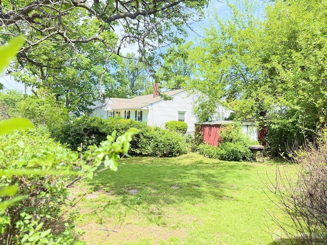 view of green lawn