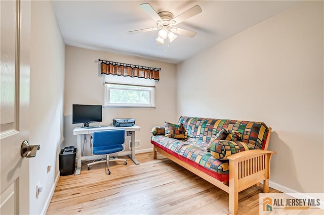 13 Steven Rd, South Brunswick, NJ 08824 - office with wood finished floors, ceiling fan, and baseboards