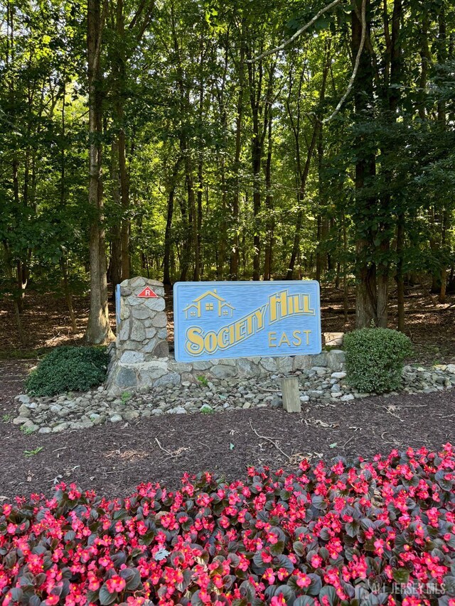 view of community sign