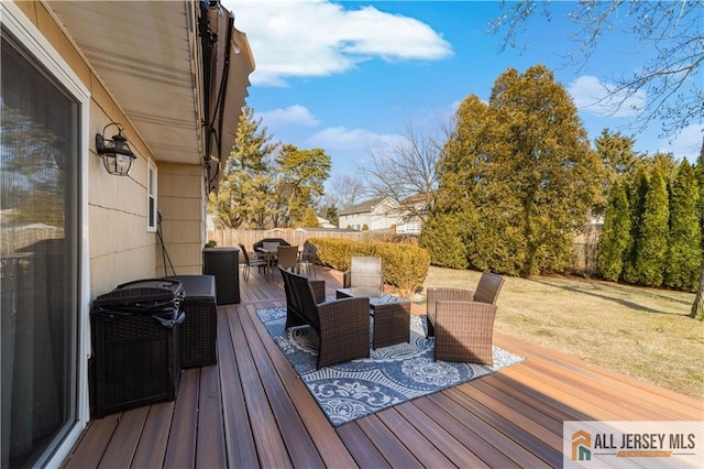 8 N Rhoda St, Monroe, NJ 08831 - wooden deck with outdoor dining area