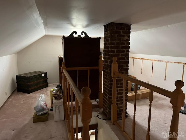 bonus room featuring lofted ceiling