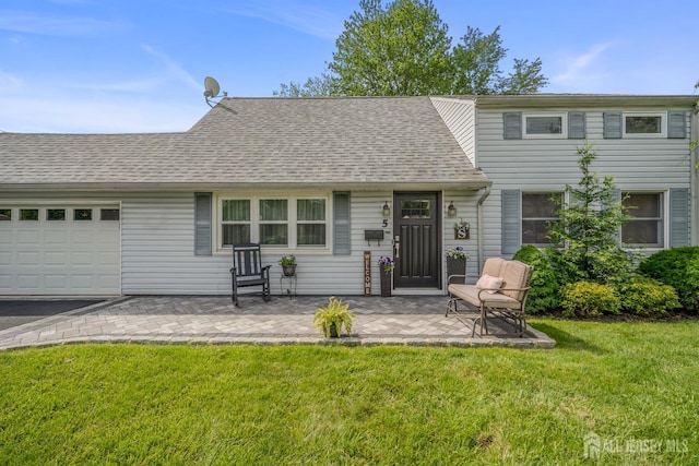 5 Wendy Rd, Woodbridge Proper, NJ 07067 - view of front of house with a garage, a front yard, and a shingled roof