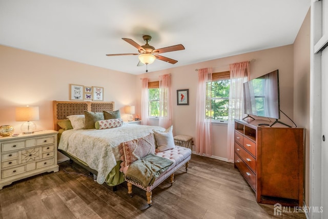5 Wendy Rd, Woodbridge Proper, NJ 07067 - bedroom featuring dark wood-type flooring and ceiling fan