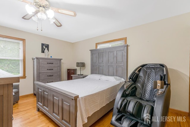 605 Beechwood Ave, Middlesex, NJ 08846 - bedroom with light wood-type flooring and a ceiling fan