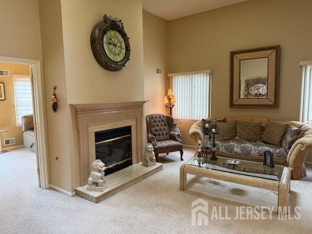 102 Leeds Ln, Monroe, NJ 08831 - living area with carpet floors and a glass covered fireplace