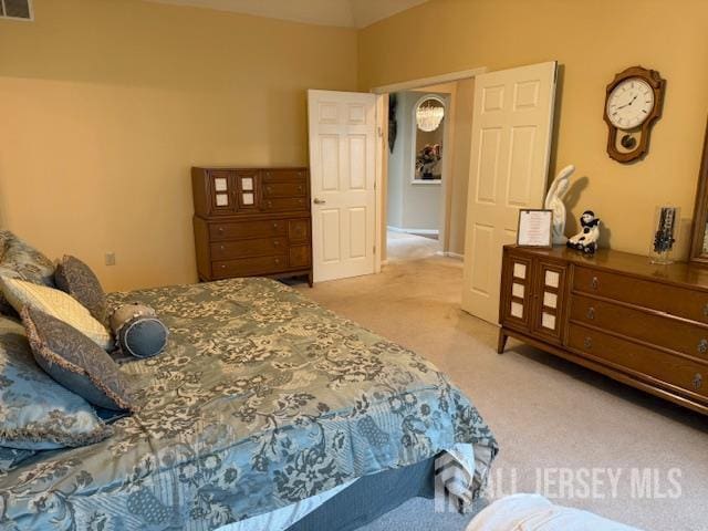 102 Leeds Ln, Monroe, NJ 08831 - bedroom with carpet flooring and vaulted ceiling