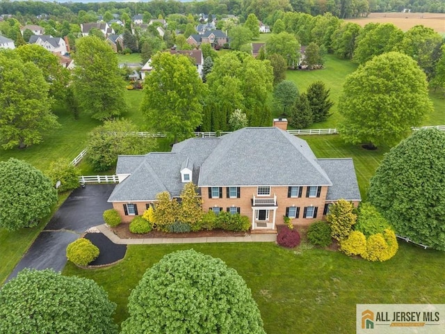 22 Hilltown Ct, Plainsboro, NJ 08536 - aerial view of property and surrounding area featuring a tree filled landscape