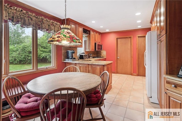 1 Eileen Ct, East Brunswick, NJ 08816 - dining room with plenty of natural light, light tile patterned floors, and recessed lighting