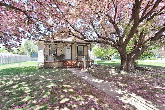 view of front of property with a porch