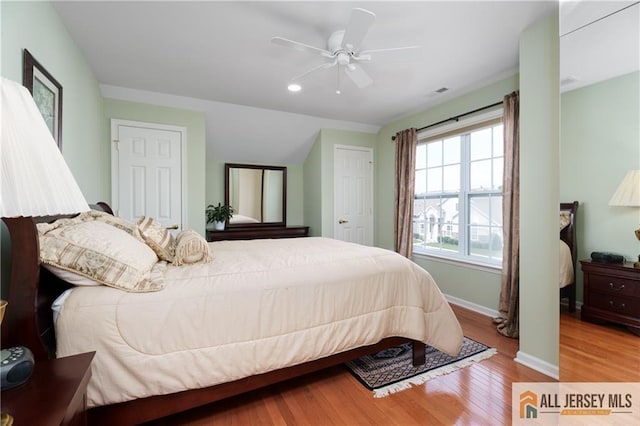 704 Schindler Dr, South Brunswick, NJ 08852 - bedroom featuring wood finished floors, recessed lighting, and a ceiling fan
