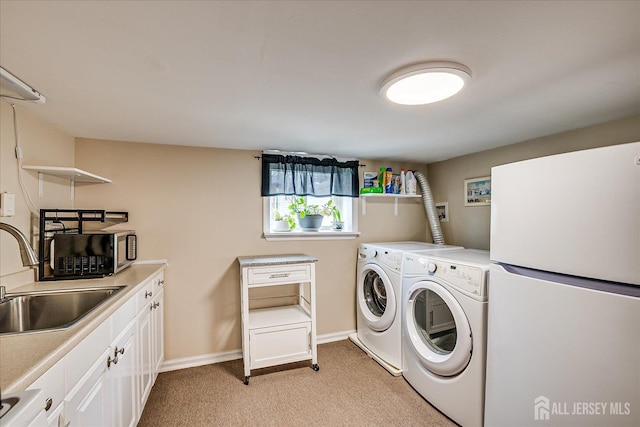 97 Boehmhurst Ave, Sayreville, NJ 08872 - washroom with light carpet and washer and clothes dryer