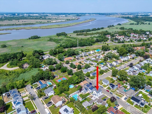 97 Boehmhurst Ave, Sayreville, NJ 08872 - aerial view of property's location with a large body of water and nearby suburban area
