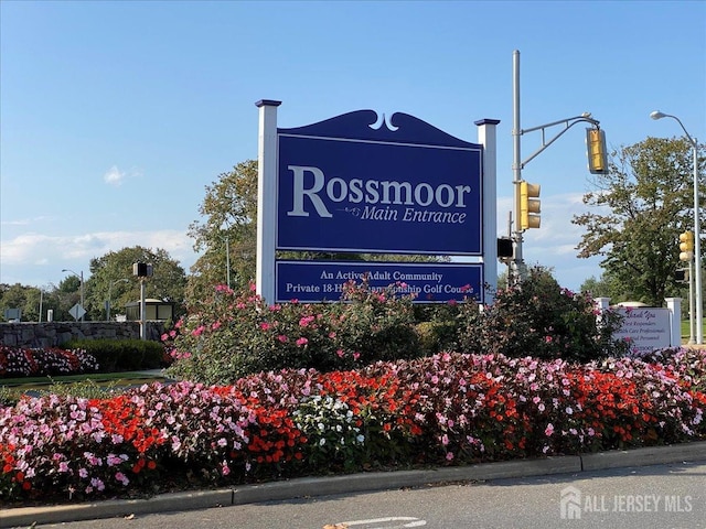 view of community sign