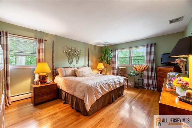 14 Devon Rd, Edison, NJ 08820 - bedroom with light wood-type flooring and a baseboard radiator