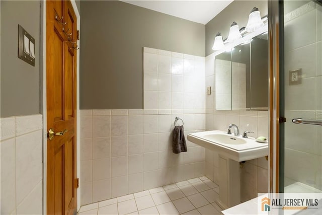 14 Devon Rd, Edison, NJ 08820 - bathroom with tile walls and tile patterned floors