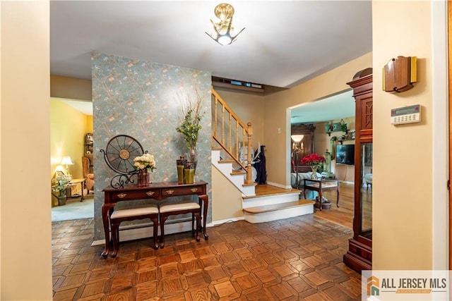 14 Devon Rd, Edison, NJ 08820 - entrance foyer with stairway and baseboard heating