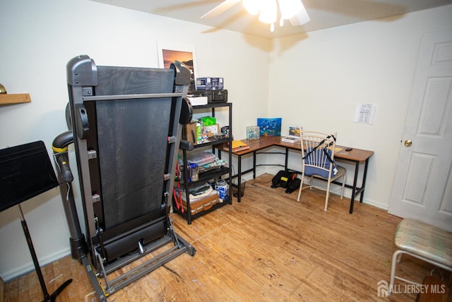 22 Woodcrest Dr, Old Bridge, NJ 08857 - office space featuring ceiling fan and wood finished floors