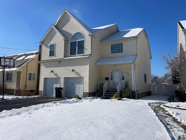 view of front of house featuring a garage