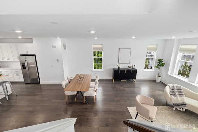 1617 Swales Ct, Monroe, NJ 08831 - living area featuring dark wood-type flooring, recessed lighting, and baseboards