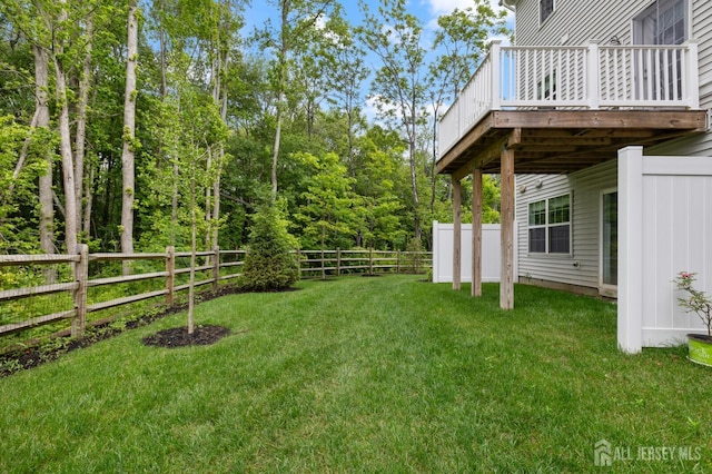 1617 Swales Ct, Monroe, NJ 08831 - view of yard featuring a deck