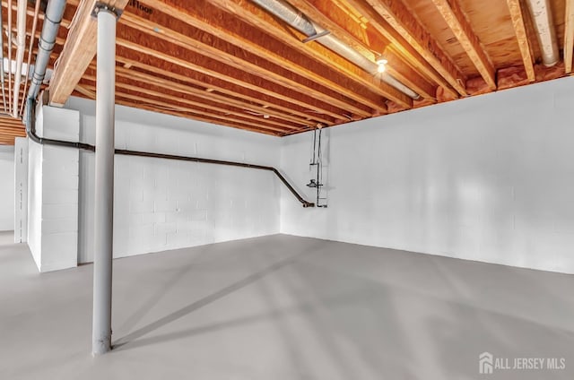 57 Cortland Dr N, East Brunswick, NJ 08816 - unfinished basement featuring concrete block wall