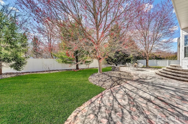 57 Cortland Dr N, East Brunswick, NJ 08816 - view of yard featuring a fenced backyard and a patio