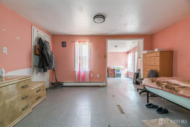 185 Redmond St, New Brunswick, NJ 08901 - bedroom featuring a baseboard radiator and tile patterned floors