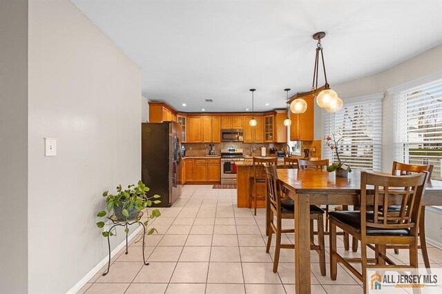 3 Eric Ct, Monroe, NJ 08831 - dining room featuring light tile patterned flooring and recessed lighting