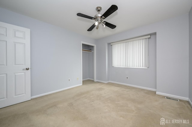 270 Main St Unit 6, Keansburg, NJ 07734 - unfurnished bedroom featuring light colored carpet, a closet, and ceiling fan