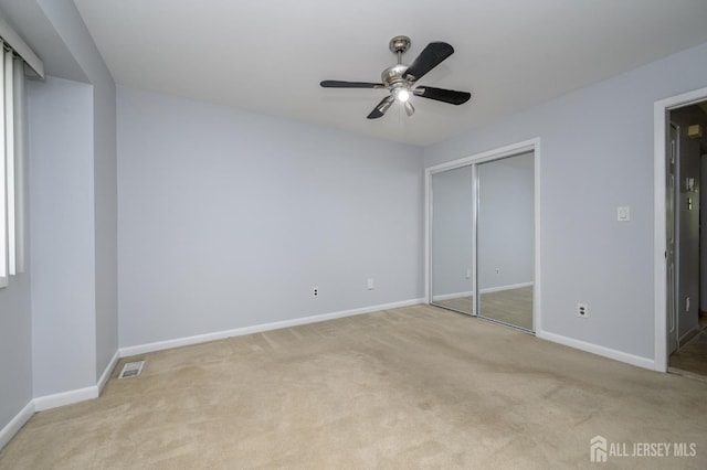 270 Main St Unit 6, Keansburg, NJ 07734 - unfurnished bedroom featuring carpet flooring, a closet, and ceiling fan