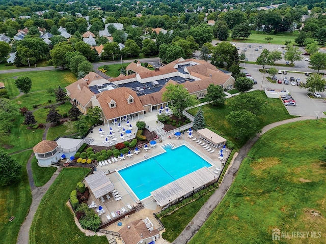 123-G Concordia Cir Unit G, Monroe, NJ 08831 - aerial view of a pool area