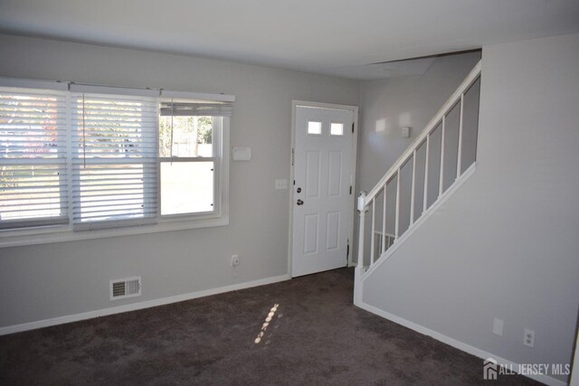 view of carpeted entryway