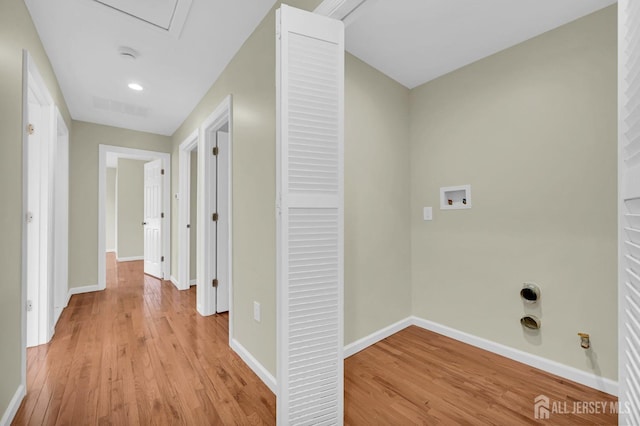 176 Easy St, Edison, NJ 08817 - laundry area with hookup for a washing machine, light wood-style floors, and baseboards