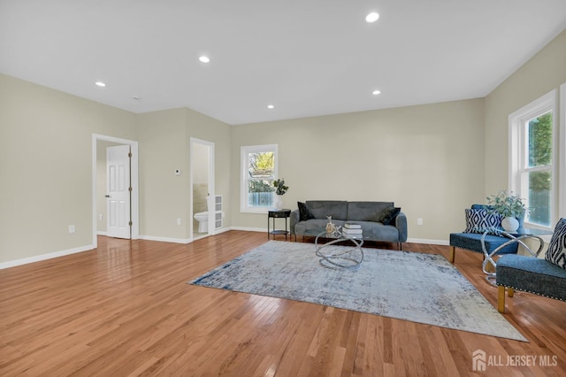 176 Easy St, Edison, NJ 08817 - living area featuring plenty of natural light, wood finished floors, baseboards, and recessed lighting