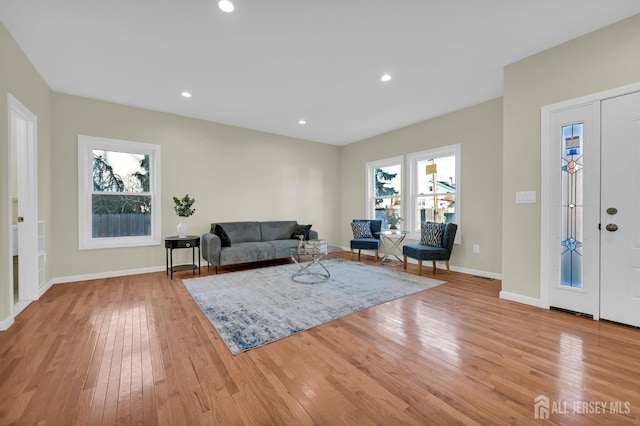 176 Easy St, Edison, NJ 08817 - entryway with light wood-type flooring, plenty of natural light, baseboards, and recessed lighting