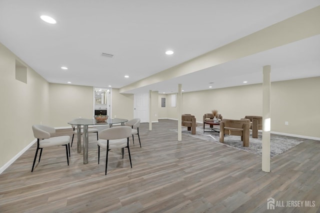 176 Easy St, Edison, NJ 08817 - dining space with wood finished floors, baseboards, and recessed lighting