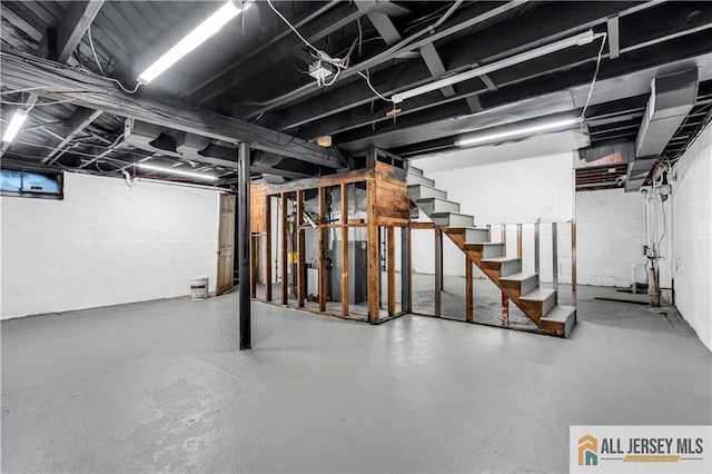 99 Crestview Rd, Fords, NJ 08863 - unfinished below grade area with stairway