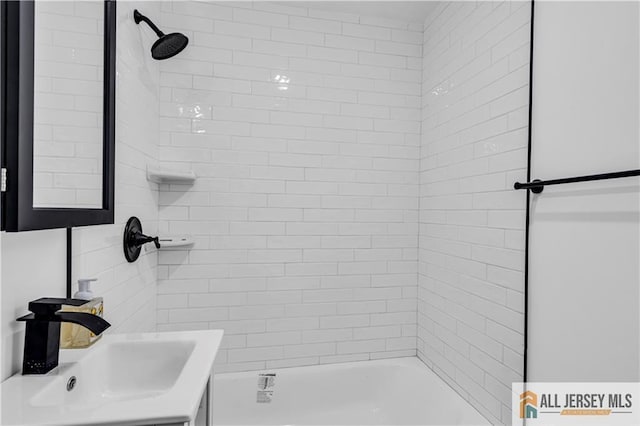 99 Crestview Rd, Fords, NJ 08863 - bathroom with a sink and shower / tub combination