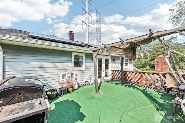16 Kerschner Ln, East Brunswick, NJ 08816 - view of patio / terrace with a grill and french doors