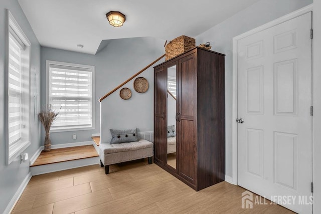 904 4th St, Union Beach, NJ 07735 - sitting room with baseboards and light wood-style floors